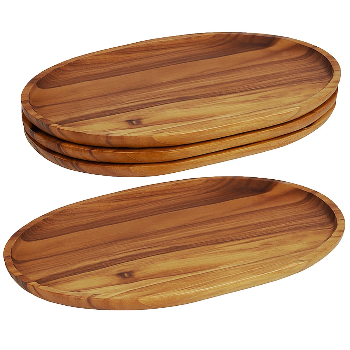 Wood Oval Serving Tray