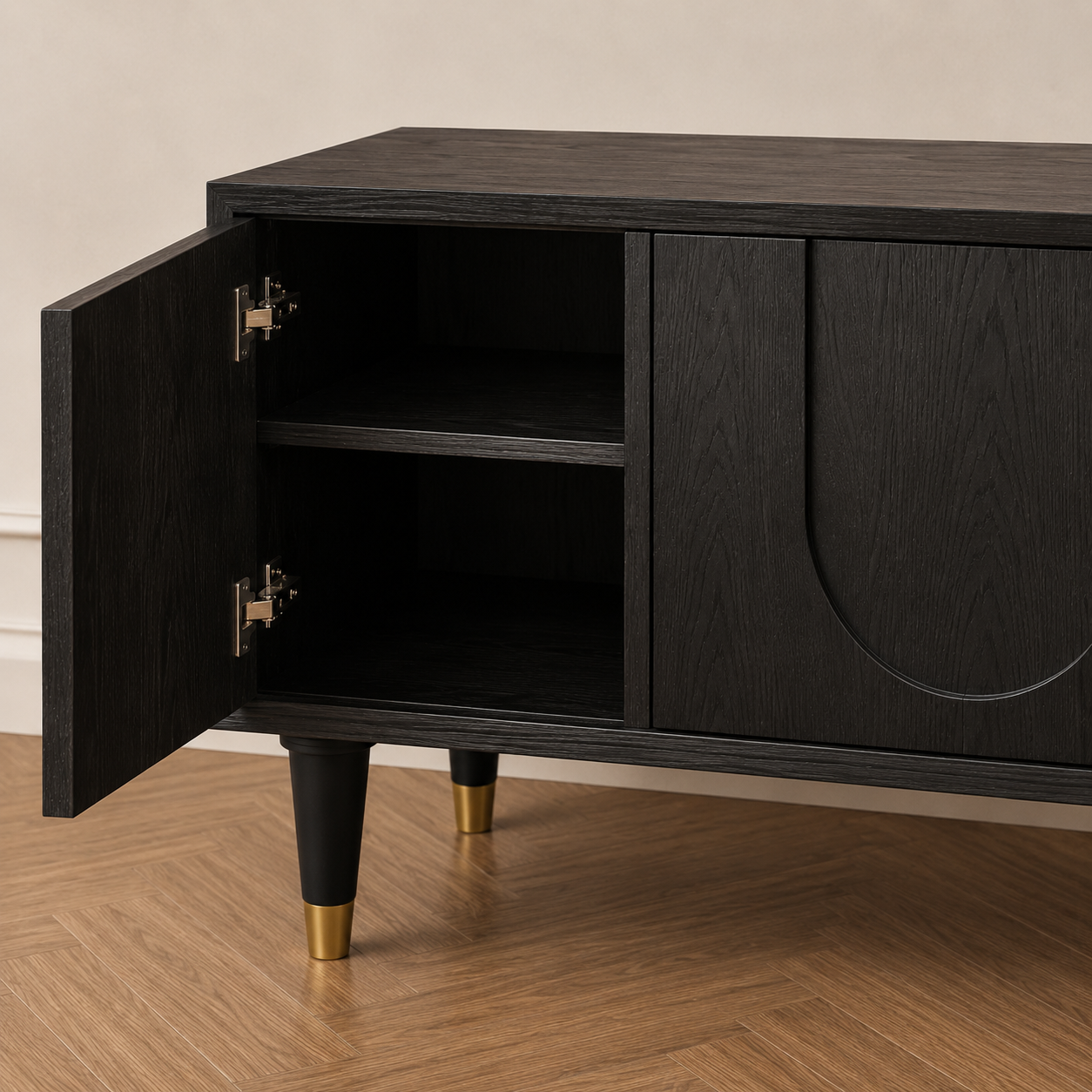Arco Black Oak TV Console