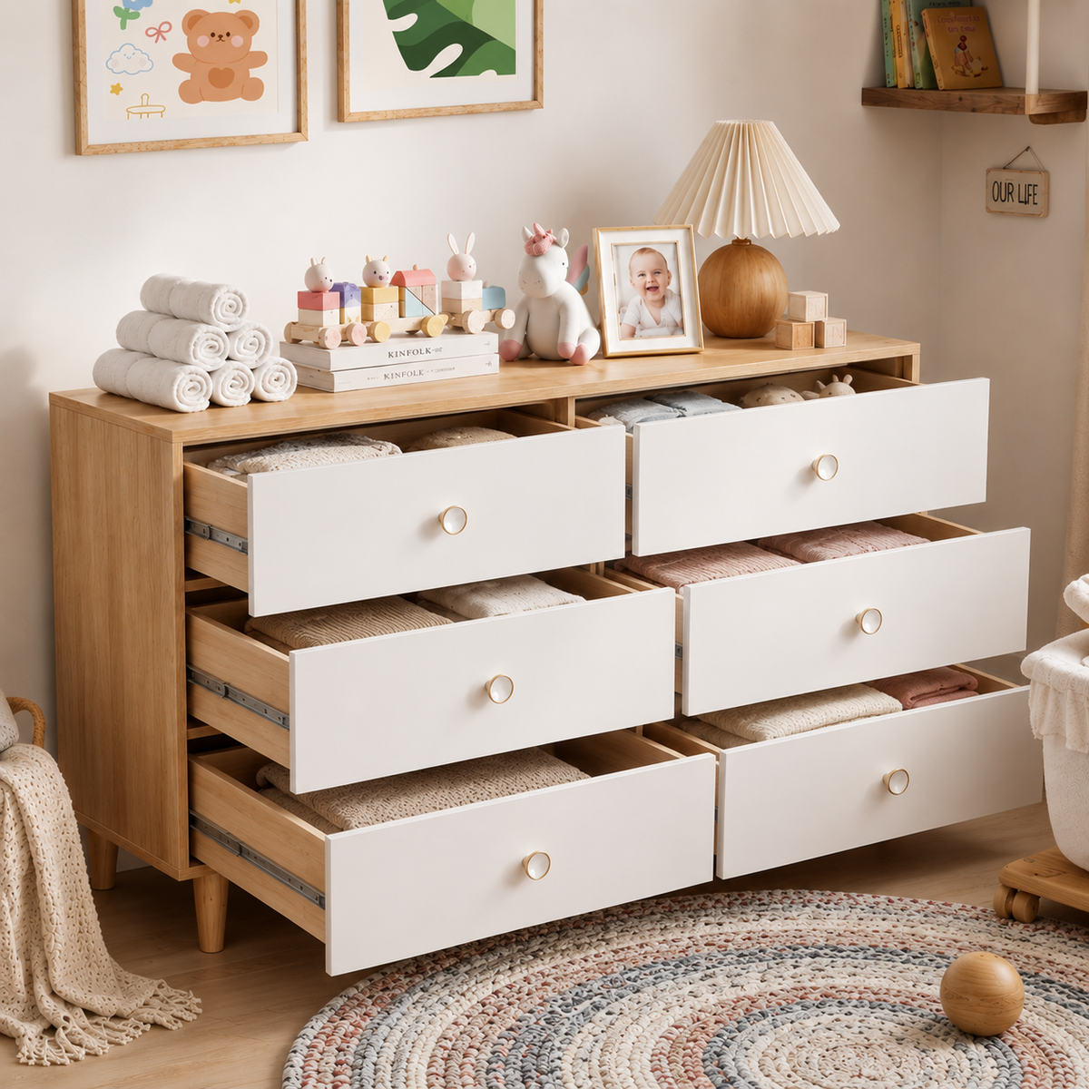 6-Drawer Dresser & Console