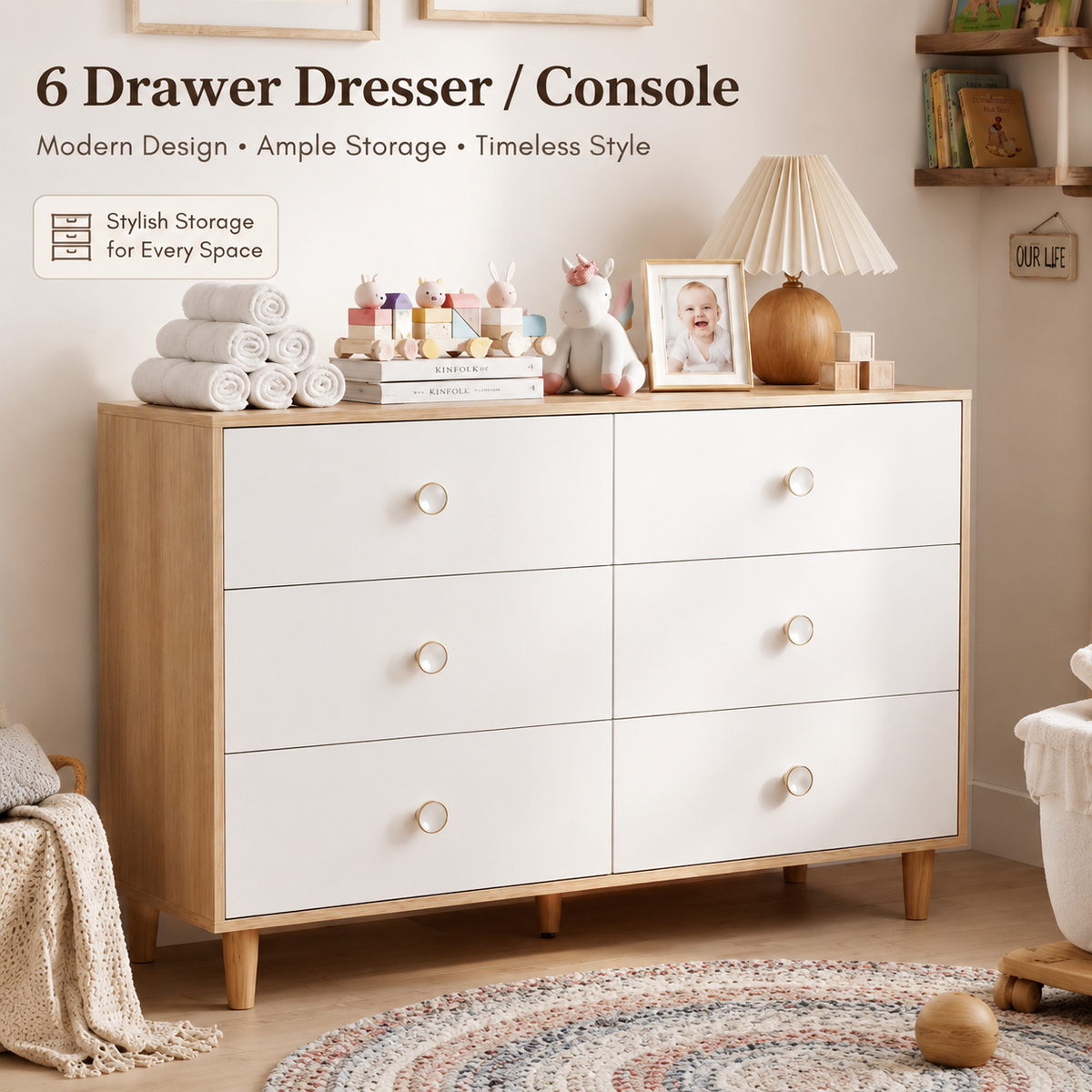 6-Drawer Dresser & Console